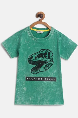 TALES & STORIES Boys Green Printed T-shirt