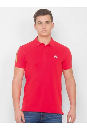 SPYKAR Men Blue Polo Collar Pockets Slim Fit T-shirt