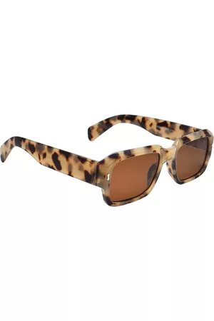 Peter Jones Eyewear Unisex Grey Lens & Silver Square Sunglasses With UV Protected Lens
