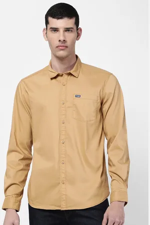 Wrangler Men Mustard Slim Fit Casual Shirt