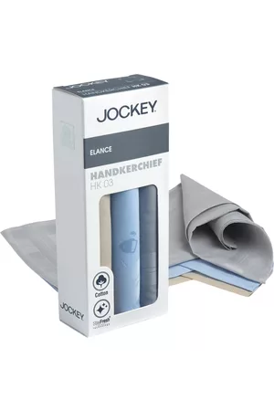 Jockey Pack of 3 Super Combed Cotton Handkerchief with StayFresh Properties-HK03