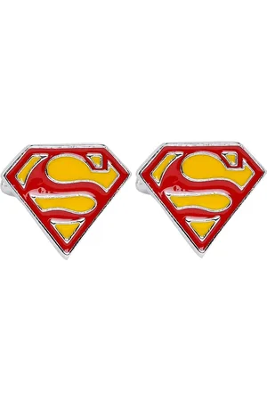 Bodha Silver-Toned & Yellow Quirky Cufflinks