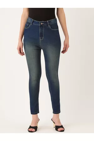 Antheaa Women Blue Slim Fit Light Fade Stretchable Jeans