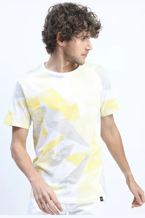 LocoMotive Men White Printed Slim Fit T-shirt