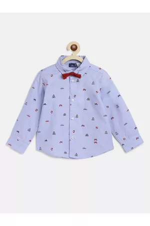 chicco Boys Blue Comfort Printed Casual Shirt