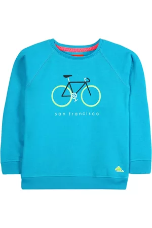 Cherry Crumble Unisex Blue Printed Sweatshirt