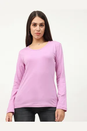 Fleximaa Women Lavender T-shirt