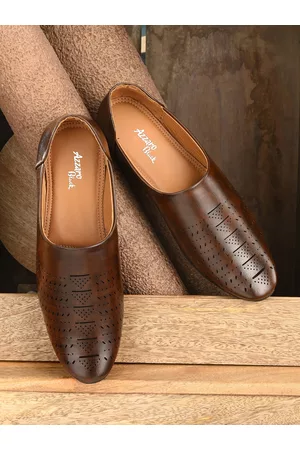 Azzaro AZZARO Men Brown Slip On Shoes