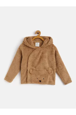 Cherry Crumble Unisex Kids Brown Hooded Sweatshirt