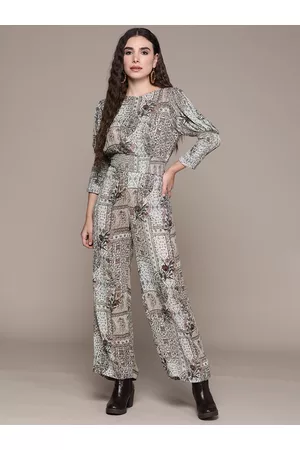 aarke Ritu Kumar Yellow Embroidered Top with Trousers