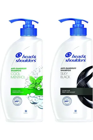 Head & Shoulders Set of 2 Anti-Dandruff Shampoo - Cool Menthol & Silky Black - 650 ml each