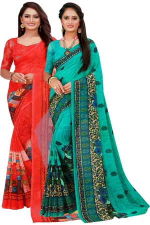 Florence Women Turquoise Blue Sarees