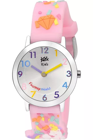 Kool Unisex Kids Pink Brass Printed Dial & Straps Analogue Watch KK 302