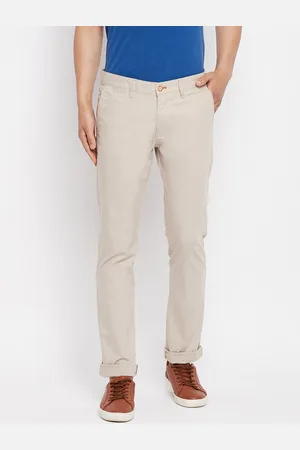 Duke Men Beige Slim Fit Trousers