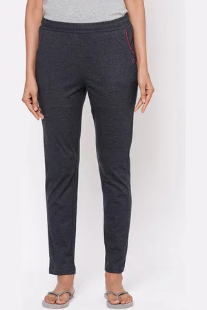 Women Black Solid Lounge Pants