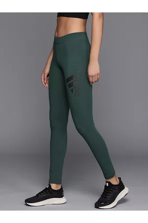 adidas Women Olive Green Solid W FI BOS Tights
