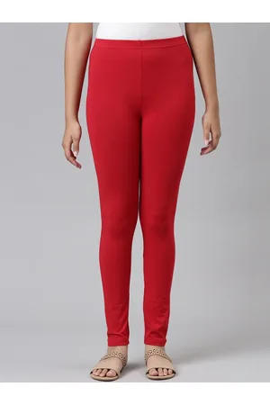 Buy Girls Red Solid Regular Fit Leggings Online - 616817 | Allen Solly