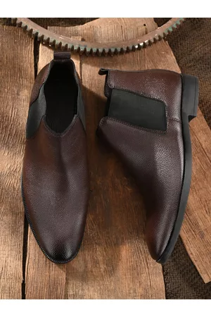 AfroJack Men Brown High-Top Flat Boots