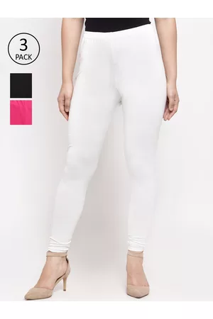 GRACIT Women Pack Of 3 Solid Leggings
