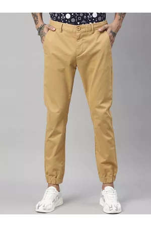 Buy Breakbounce Men Orange Buddy Hug Regular Fit Trousers - Trousers for  Men 487566 | Myntra