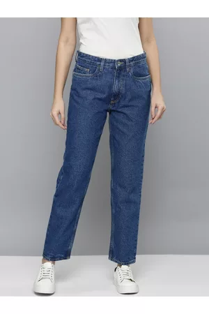 Flying Machine Women Black Straight Fit Stretchable Jeans