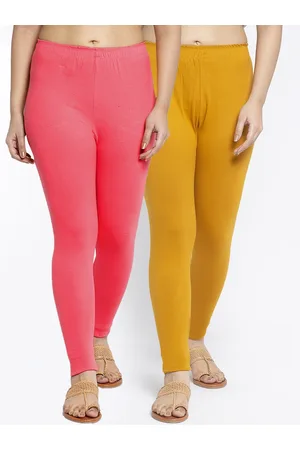 Jinfo Women Pack of 2 Solid Ankle Length Leggings