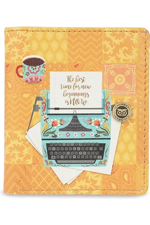 Chumbak Women Yellow Printed Two Fold Wallet