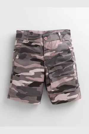Cherry Crumble Boys Multicoloured Camouflage Printed Shorts