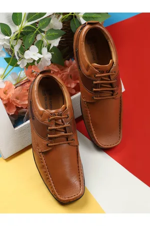 Red Chief Men Tan Leather Derbys