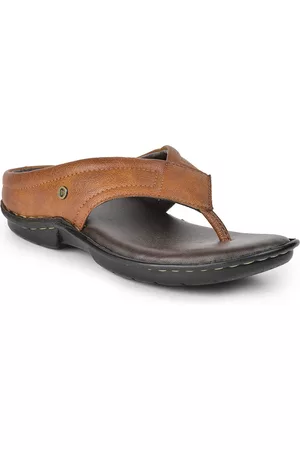 Liberty Men Tan & Black PU Comfort Sandals