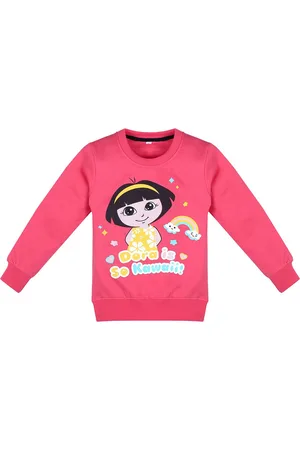 Superminis Unisex Kids Pink Printed Sweatshirt