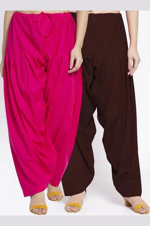 Jinfo Women Pack Of 2 Solid Cotton Salwar