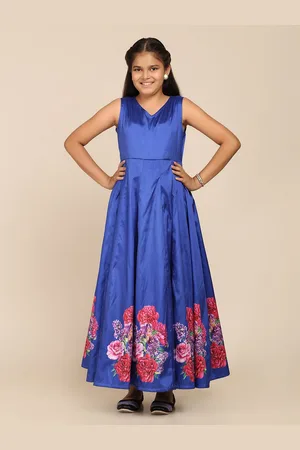 Bhama Blue Floral Maxi Dress