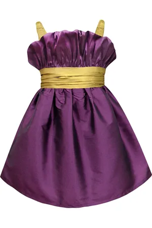 A.T.U.N. A T U N Purple & Gold-Toned Party Dress