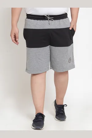 Pluss Men Grey Colourblocked Regular Fit Regular Shorts