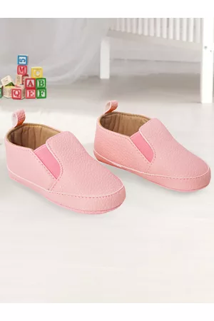 Baby Moo Girls Pink Booties