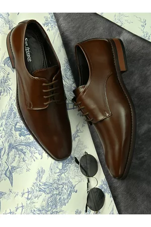 San Frissco Men Brown Solid Formal Derbys