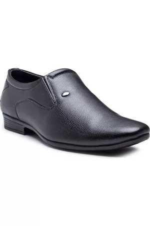 ACTION Men Black Solid Formal Slip-On Shoes