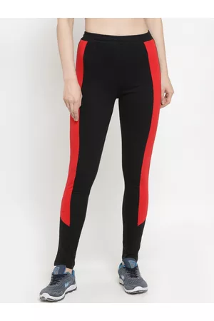 Boston Club Women Black& Red Colourblocked Track Pants