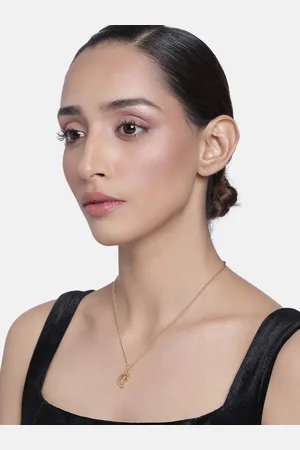 ESTELE Women Gold-Plated Lucky Charm Pendant Necklace