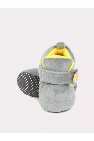 Superminis Infant Kids Grey Solid Booties