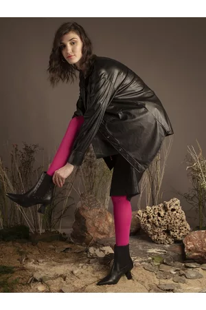 SAINT G. Black Leather Sculpted Pointed Toe Heel Boots