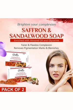Globus Set of 2 Saffron & Sandalwood Soaps for Glowing Skin - 100g each