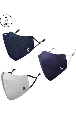 Masq Unisex Pack of 3 4 Ply Pure Cotton Outdoor Cloth Mask