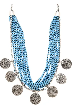 Bamboo Tree Jewels Blue Handcrafted Necklace