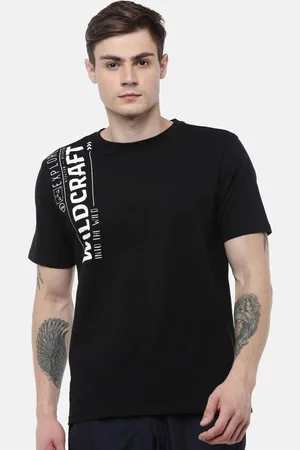 Wildcraft Men Black Brand Logo T-shirt