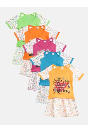 MANZON Girls Pack of 5 Printed Co-Ord Set