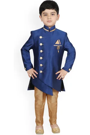 SG Boys Blue & Brown Sherwani Set