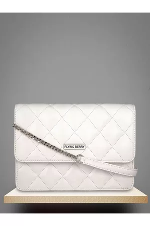 FLYING BERRY White Solid Sling Bag