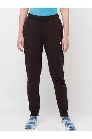 Lotto Women Joggers - Women Black Solid Sports Joggers